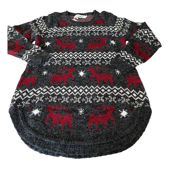 Shineflow Fair Isle Ugly Christmas Sweater Reindeer Holiday Tunic Festive Snow-S - Picture 5 of 7